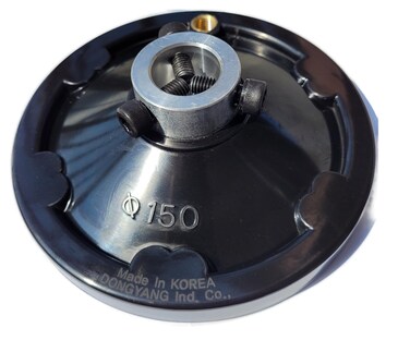 OD. 6" Ultimate Handwheel for 1" Shaft or Smaller, 1 Set with Black Plastic and Aluminum Bore. Used as Replacement Parts for Table Saw Band Saw Milling Machine Lathe Drill Press Tailstock Easy Install
