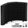 Microphone Isolation Shield, VeGue Desktop Foldable Mic Isolation Shield 12.6 x 13.6 in, High Density Absorbent Foam to Filter Vocal, Suitable for Studio Recording, Broadcasting. (VA3)
