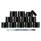 12PCS UV Protection 5g Small Glass Jars With Lids Reusable 5ml Black Food Glass Bottle Mini Airtight Container for Oil Salve leaf Storage 1 Wax Carving Tools (A 5g)