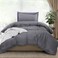 Utopia Bedding Duvet Cover Twin Size - 1 Comforter Cover with 1 Pillow Sham - 2 Pieces Bedding Duvet Cover with Zipper Closure - Soft Brushed Microfiber, 68 X 90 Inches (Grey)
