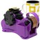 Echomerx Multi-Roll Heat Tape Dispenser Sublimation - Best Cut Heat Resistant Tape for Sublimation Transfer, Weighted, Pen Holder, 1 and 3 inch Core, Optional 10mm Kapton Heat Tape (3-Pack), Purple