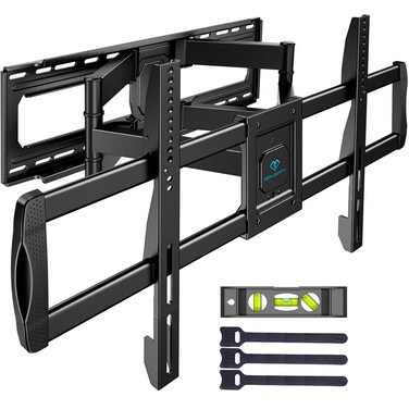PERLESMITH Full Motion TV Wall Mount for 50&rdquo;-90&rdquo; TVs up to 165lbs, TV Mount Bracket with Dual Articulating Arms Swivel Tilt Extension, Max VESA 800x400mm, Fits 16&rdquo;18&rdquo; to 24" Studs, PSXFK1