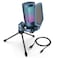 FIFINE Gaming Streaming USB PC Microphone for Mac OS/Windows, AmpliGame Condenser Cardioid Mic with RGB for Video Vocal Recording Twitch Discord, Gamer Computer Mic-Blue