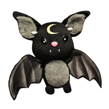Cute Bat Stuffed Animal, Soft Bat Plush Doll Toy Gifts for Kids Birthday, Valentine, Christmas (Black, 17.71in)
