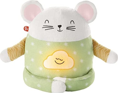 Fisher-Price Toddler Toy Meditation Mouse, Mindfulness Plush with Guided Relaxation Exercises, Music &amp; Lights for Kids Ages 2+ Years