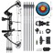 Compound Bow Draw Weight 0-70 Lbs for Pull Beginner and Intermediate Archer Fully Adjustable 19.25&quot;-31&quot; with All Accessories, up to IBO 320 fps,Package with Archery Hunting Equipment New 2024