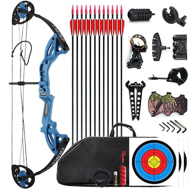 Lanneret Compound Bow and Archery Sets - Right Hand Archery Compound Bows 15-29 lbs Draw Weight Adjustable for Youth and Beginners，Hunting Bow Kit for Beginner