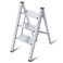 3 Step Ladder Aluminum Lightweight Folding Step Stool Wide Anti-Slip Pedal 330 Lbs Capacity Household Office Portable Stepladder,Silver