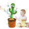 Dancing Cactus Smart Toy, Bluetooth Rechargeable Talking Singing Mimicking Repeating Cactus Mimic Toy Gifts for Baby