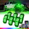 Xprite RGB LED Rock Lights Wide Angle Bluetooth Multicolor Neon Lighting Footwell Underglow Kits w/Wireless Remote, Compatible Jeep Off-Road Trucks Cars UTV ATV SUV RZR Motorcycles Boats 6 Pods