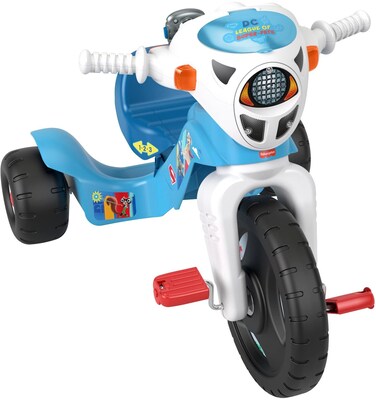 Fisher-Price DC League of Super-Pets Toddler Tricycle Lights &amp; Sounds Trike Bike with Handlebar Grips and Movie Phrases for Preschool Kids