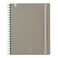 KOKUYO Graph Journal Notebook, Sooofa 7.2'' x 5.5'' Soft Ring Notebook for Women 4mm Grid Ruled, 80 Perforated Sheets, Gray, B6 Notebook for Work Journals for Writing. Japan Import (SU-SV748S4-M)