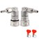 Ball Lock Quick Disconnect Set, Stainless Steel Home Brewing Corny Cornelius 7/16-20UNF Thread Keg Fittings with 5/16&rsquo;&rsquo; Gas 1/4&rsquo;&rsquo; Beer Barb Swivel Nuts Hose Clamp for Keg Post Sankey Coupler