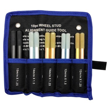 ZKTOOL10PC Wheel Alignment Pin,Wheel Fixing BoltsBlack Wheel Hanger Alignment Pin Guide Tool,Wheel Lug Bolt Automotive Mechanic Tool,Tool for Changing Tires on Cars with Lug Bolts,