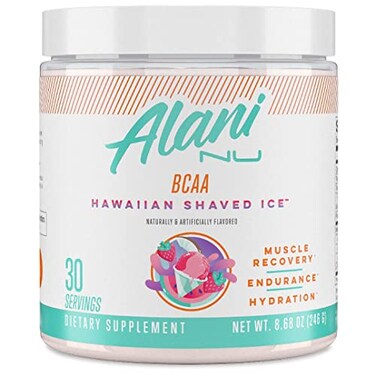 Alani Nu BCAA Hawaiian Shaved Ice   Branch Chain Essential Amino Acids   2:1:1 Formula   Supplement Powder   Muscle Recovery Vitamins for Post-Workout   30 Servings