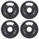 Signature Fitness Cast Iron Plate Weight Plate for Strength Training and Weightlifting, Olympic or Standard