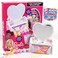Barbie Paint Your Own Jewelry Box, Customize A Heart-Shaped Vanity &amp; Jewelry Box with Acrylic Paints, Create 5 Pieces of Jewelry, 100+ Charms &amp; Beads, Bead Kit for Kids Ages 5, 6, 7, 8