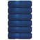 Infinitee Xclusives Luxury 100% Ring-Spun Cotton Hand Towels for Bathroom Set of 6 (16x28 inches) - Soft, Absorbent &amp; Quick-Drying Bath Towels for Bathroom, Gym, Spa &amp; Hotel Use (Tranquil Navy)