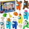 Crewmate Figures   8 Collectibles in 1 Box   Merch Incl. The Peeled and The Clogged   2 Hidden Impostors   Mini Toys with 5 Add&rsquo;l Hats