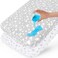 Waterproof Pack n Play Fitted Sheets 2 Pack,100% Cotton Mini Crib Mattress Cover Protector 38" X 25" Fits for Baby Playpen/Playard Mattress, Portable Crib Sheet, White &amp; Grey Star Print