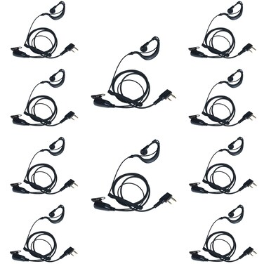 Uv-82 Earpiece for Baofeng,Walkie Talkie Earpiece with Mic Ptt for BF-888S UV-5R BF-F8HP BF-F9 Kenwood TK-2107 TK-3107 H777 RT7 RT21 Two Way Radio 10 Pack