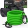 Rhino USA Kinetic Recovery Tow Rope Heavy Duty Offroad Snatch Strap for UTV, ATV, Truck, Car, Tractor - Ultimate Elastic Straps Towing Gear - Backed for Life! (Green, 5/8" x 20')