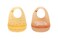 Pearhead Silicone Bib Set of 2, You're a Peach Dishwasher Safe Bibs with Food Catcher, Earth Tone Baby Bib Set, Baby Feeding Accessory for New Parents and Expecting Parents, 2 Baby Bibs