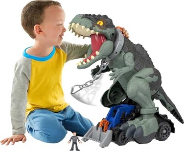 Fisher-Price Imaginext Jurassic World Dinosaur Toy Mega Stomp &amp; Rumble Giga with Lights &amp; Sounds for Pretend Play Preschool Kids Ages 3+ Years