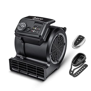 Vacmaster AM201R 3 Speed Floor Fan, 156W 550 CFM Air Mover, Utility Blower Fan, Carpet Dryer for Drying, Cooling &amp; Circulation