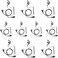 VX-261 G Shape Earpiece Headset with PTT Mic for Motorola Yaesu Vertex Standard Radio EVX-261 VX-230 VX-231 VX-298 VX-350 VX-351 VX-180 EVX-531 Walkie Talkie 2 Way Radio 10 Pack