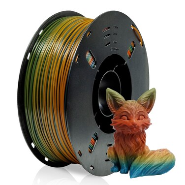 FilaBees Rainbow PLA 3D Printer Filament, PLA Filament 1.75mm Dimensional Accuracy +/-0.02mm, Neatly Wound 3D Printer Multicolor Filament 1kg Spool (2.2lbs), PLA Color Change Fit FDM Printers, Rainbow