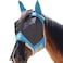 Harrison Howard CareMaster Horse Fly Mask with Ears and Nose Fringe Fly Protector Defender Mask Sky Blue M Cob