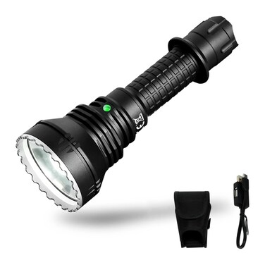 ACEBEAM Green Hunting Light 1663 Yards Throw 2200 High Lumens Green Light, Tactical Flashlight for Hog Coyote and Varmint Night Hunting