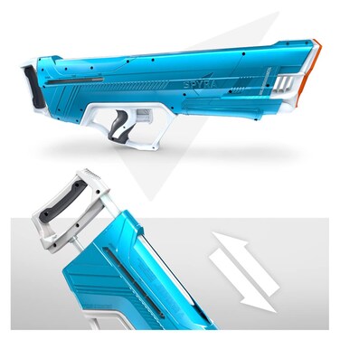 SPYRA Manual Water Blaster, Outdoor Squirt Toy for Pool Games, SpyraLX, Blue