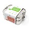 Stainless Steel Lunch Box, Leak Proof, 2 Tier Rectangle with Bonus Pod &amp; 3 Sections   Bonus Silicone Band to Convert to 3 Section Lunch Box for Portability