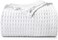 Utopia Bedding White 100% Cotton Waffle Blanket 300 GSM [Queen - 90x90 Inch] Soft Lightweight Breathable Bed Blanket for All Season