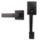 Azdele Bronze Front Door Handle Set, Oil Bronze Entry Door Handle Set with Door Lever Reversible for Right and Left Handed Doors, Venetian Bronze Door Handle with Lower Half Lever