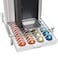DecoBrothers Crystal Tempered Glass Vertuo Pod Holder Drawer, 24 Large or 48 Small Nespresso Capsule Organizer, White