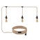 3 Light Plug in Pendant Lights Cord Hanging Lamp Kit with Switch 22 Ft Long Hemp Rope Farmhouse Pndant Light Cord Lighting Fixture Kits DIY Hanging Light