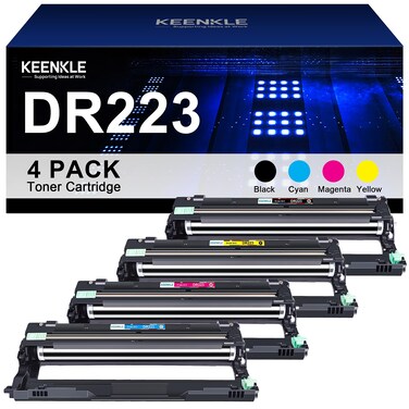 KEENKLE Compatible Drum Unit Replacement for Brother DR223CL DR223 DR-223 use with MFC-L3770CDW MFC-L3750CDW HL-L3230CDW HL-L3290CDW HL-L3210CW MFC-L3710CW (Black Cyan Yellow Magenta, 4 Pack)