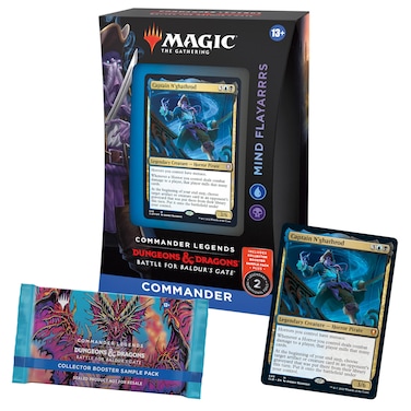 Magic: The Gathering Commander Legends: Battle for Baldur&rsquo;s Gate Commander Deck &ndash; Mind Flayarrrs + Collector Booster Sample Pack