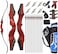 Vogbel 60" Archery Bow and Arrows Set for Adults Black Hunter Takedown Recurve Bow Survival Bow Hunting Longbow Bamboo Core Limbs for Right Handed Shooters Target Shooting Practice