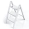 3 Step Ladder Folding Step Stool, Aluminum Ladder Foldable with Anti-Slip Sturdy and Wide Pedal, Portable Step Stools for Adults, Lightweight Multi-Use for Home Kitchen Closet Pantry, 330 lbs, White