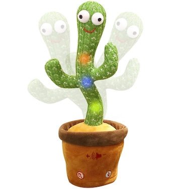 Talking Cactus Mimicking Toy,Cactus Baby Toy That Repeat What You Say Singing Dancing,Funny Plush Toy Gifts for Babies Boys Girls Kids