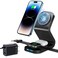 Mag-Safe 3 in 1 Wireless Charging Station, [with 30W Adapter] 15W Fast Magnetic Wireless Charger Stand for Multiple Devices Apple, iPhone 16 15 14 13 12 Pro Max/Plus/Pro, iWatch 7/SE/6/5/4/3, AirPods
