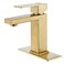 Modern Brushed Gold Bathroom Faucet Single Hole， Single Handle Sink Faucet Stainless Steel Commercial with Deck Plate 1 or 3 Hole (Brushed Gold)