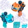 2 PCS Dinosaur Bubble Gun Blaster for Kids, Outdoor Bubble Machine Blower Maker with Lights, Birthday Toys Gifts for 2 3 4 5 6+ Years Toddlers Boys and Girls