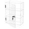 Choowin Clear Acrylic Display Case with Lock Key Lockable Countertop Display Case with Shelves Locking Display Case for Collectibles Retail Display Cabinet Safe Storage, Fixed 3 Shelf 12x6x16 inch