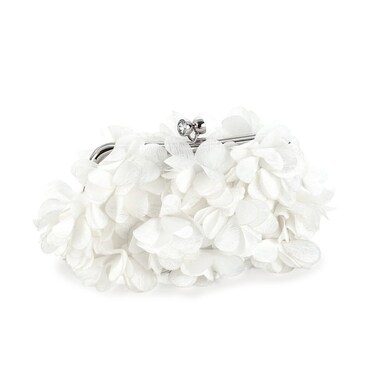 Women Elegant Evening Purse, Small Floral Clutch Bag with Detachable Chain for Wedding, Party, Prom