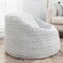 Storage Bean Bag Chairs Cover No Filler Soft Washable Plush Fiber Adult Beanbag Chair Living Room Furniture Fuzzy Fur Bean Bag Cover Without Filling Gradual Grey White Bean Bag Cover